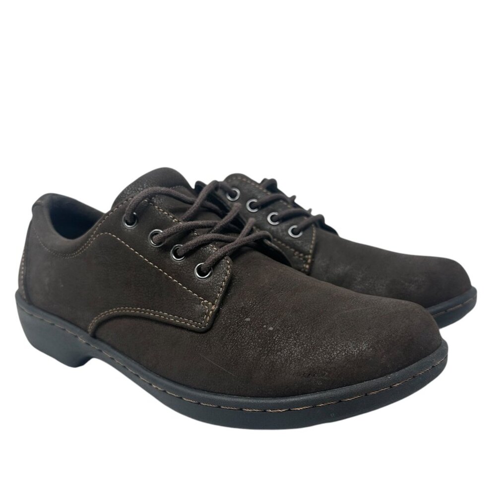 Eastland Pandora Oxford Shoes 8W Comfort Workwear Brown Lace Up Cushioned Insole